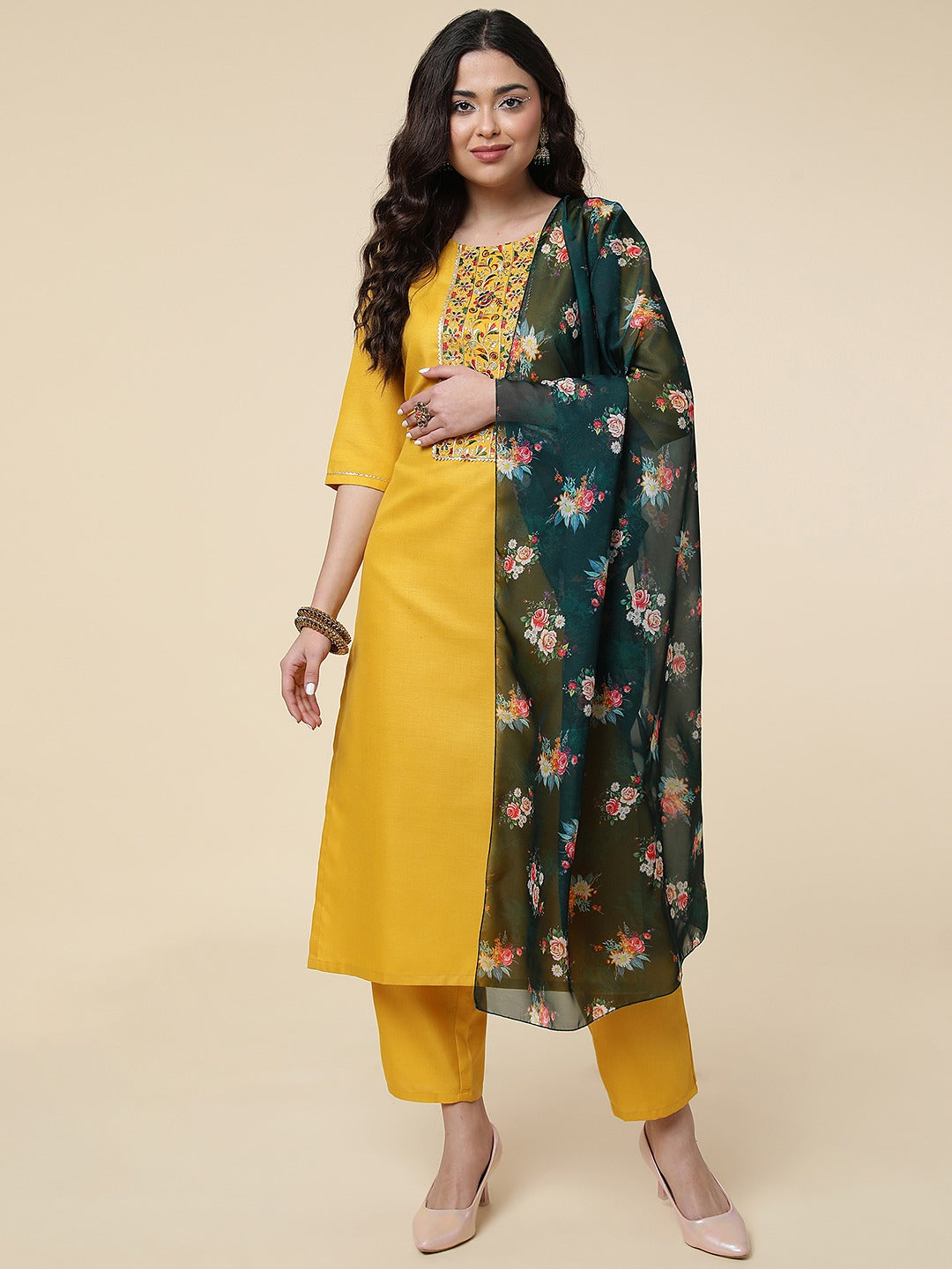 Amazing Party Wear Kurti Pant With Dupatta Set