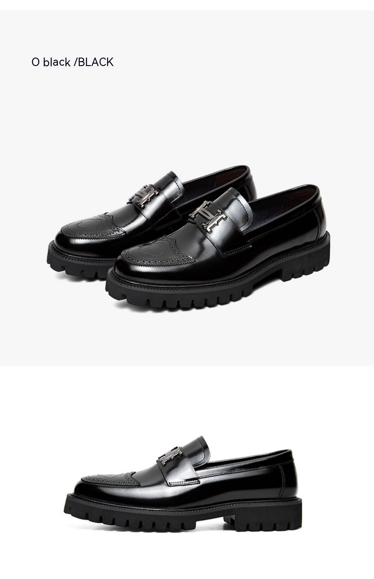 Slit Beads Matte Craft Leather Shoes Men