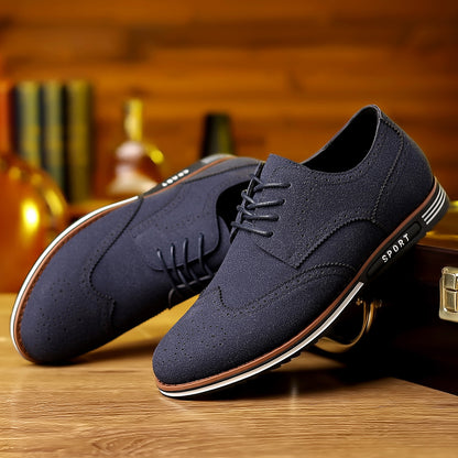 New Men's Casual Shoes Plus Size Matte Low-top Shoes Suede Leather