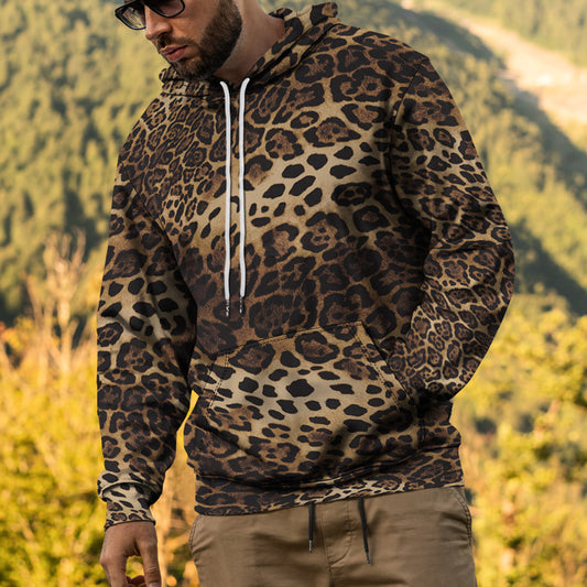 Men's Street Fashion Leopard Print Sweater