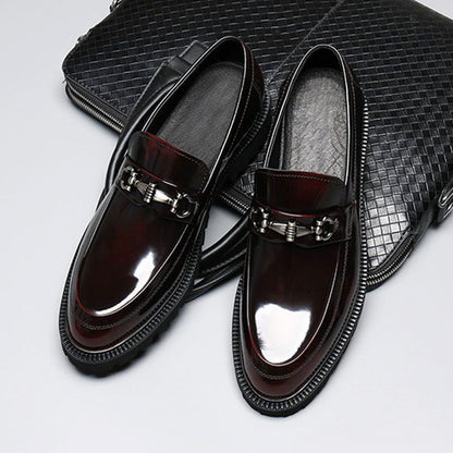 Horse Street Buckle Gommino Men's Polished Japanese Leather Shoes