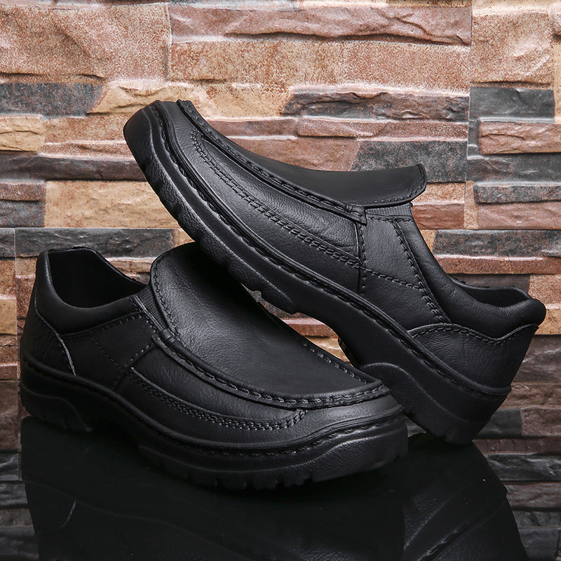 Outdoor Travel Four Seasons Male Plus Size Leather Shoes