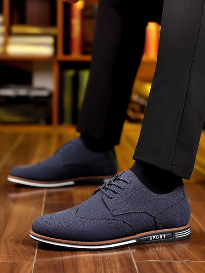 New Men's Casual Shoes Plus Size Matte Low-top Shoes Suede Leather