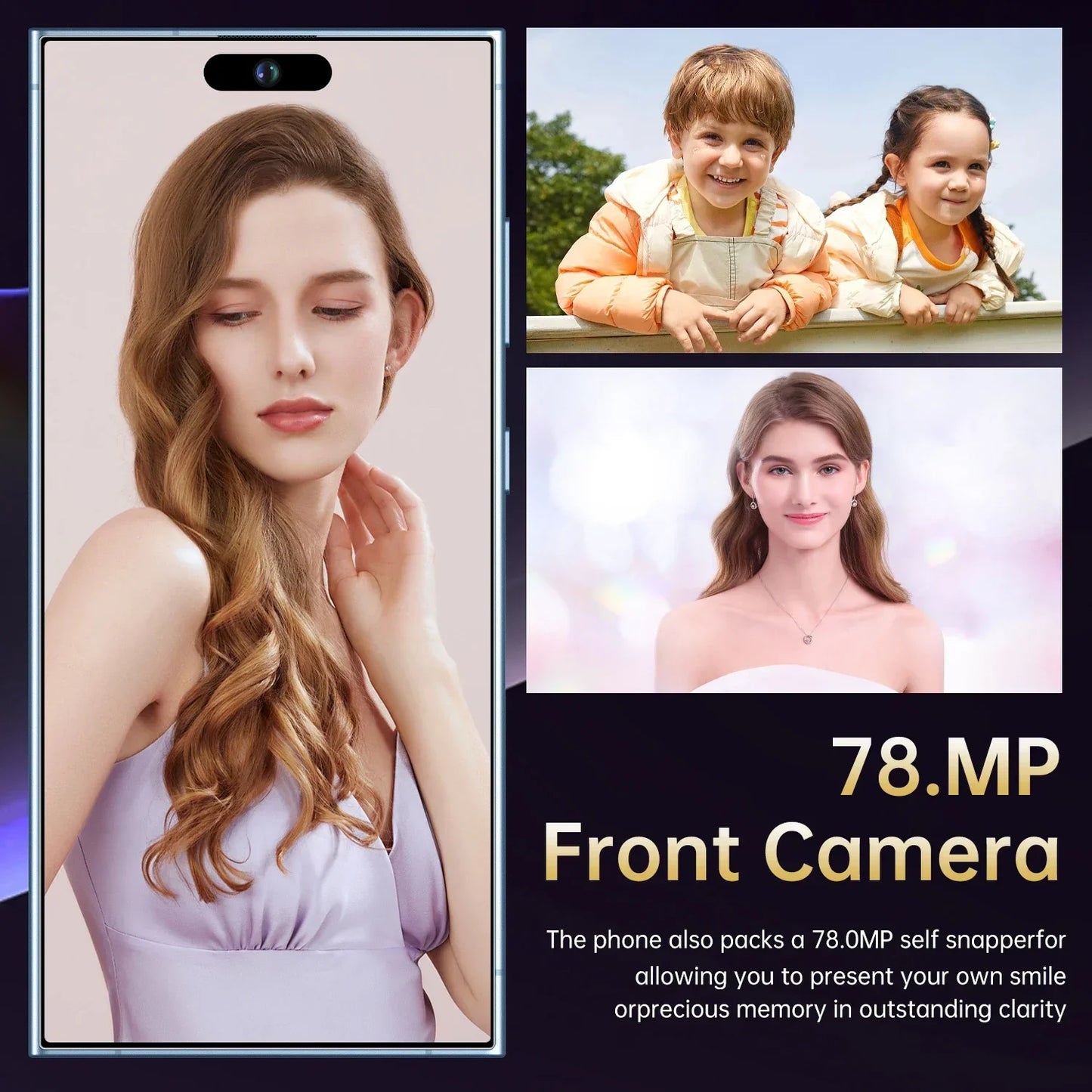 i15 Ultra Original Android 14 Mobile Phones 7.3 Inch Unlocked SmartPhone 78+108MP Camera Dual Sim 22GB+2TB 8000mAh 5G Celular