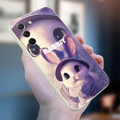 Case For Samsung Galaxy M21 2021 M23 5G M30 M30S M31 M32 4G Phone Cover Soft Silicon purple rabbit