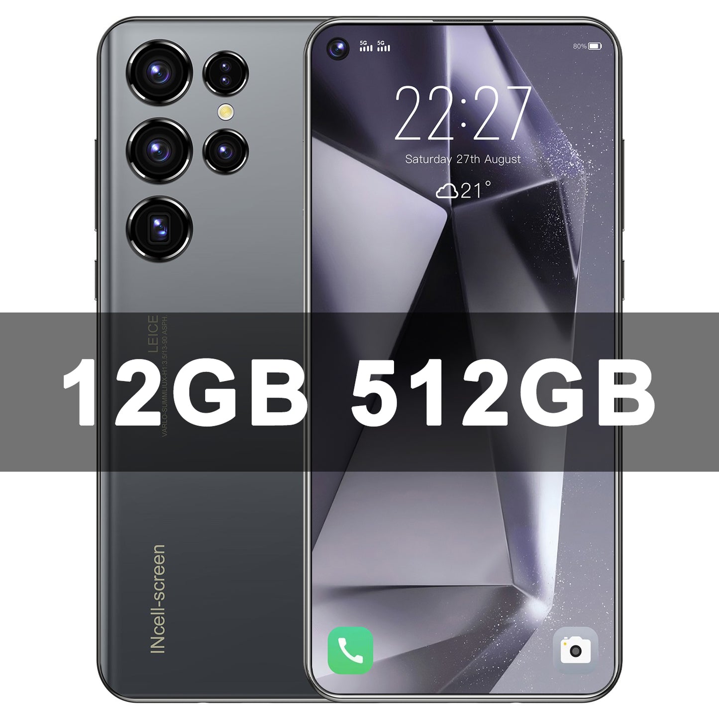 Original S26 Ultra Smartphone 5G 7.3inch HD 22G+2TB Cell Phone Dual SIM Mobile Phones 78+108MP 7800mAh Android 14 Unlocked NFC