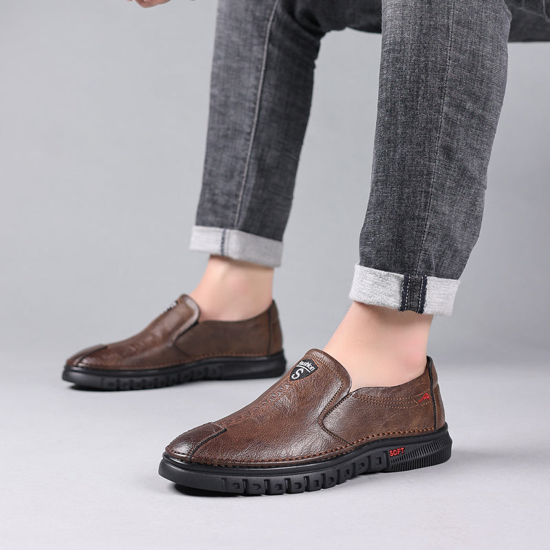 Breathable Non-slip Casual New Leather Shoes Men