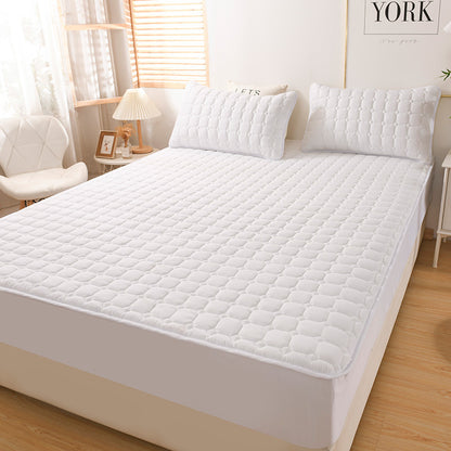 3-piece Set Of Breathable And Thickened Solid Color Brushed Quilted Mattress