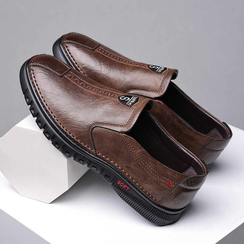 Breathable Non-slip Casual New Leather Shoes Men