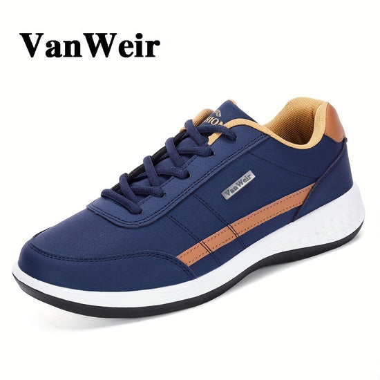 Mens Trendy Stripped Lace Up Sneakers Casual Outdoor Walking Shoes