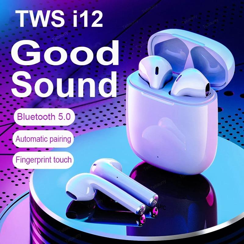 i12 TWS Wireless Headphone Bluetooth Earphone 5.0 Stereo Headset for all Mobiles - DIGITAL HUB SHOP