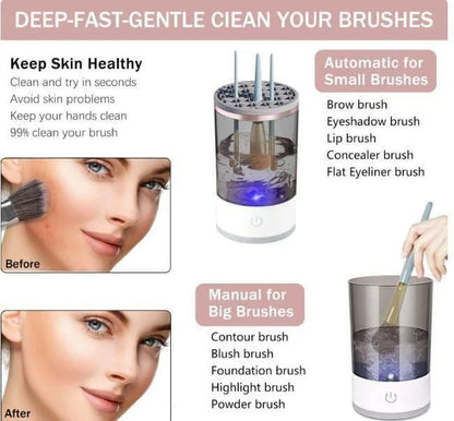 Make Up Brush Cleaner,Electric Brush Cleaner, USB Rechargeable Automatic Deep Cosmetic Cleaning Device - DIGITAL HUB SHOP