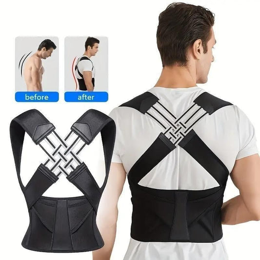 Adjustable Back Posture Corrector/ Slouching Relieve Pain Belt Women Men - DIGITAL HUB SHOP