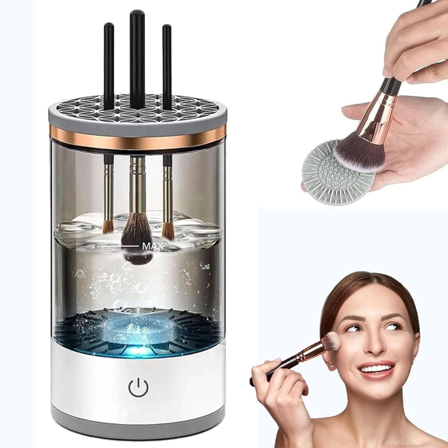 Make Up Brush Cleaner,Electric Brush Cleaner, USB Rechargeable Automatic Deep Cosmetic Cleaning Device - DIGITAL HUB SHOP