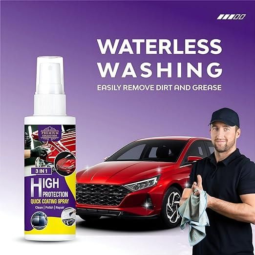 Polish Spray 3 in 1 High Protection Quick Car Coating Spray 200ml (Pack of 1) - DIGITAL HUB SHOP