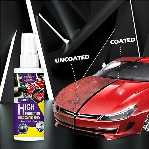 Polish Spray 3 in 1 High Protection Quick Car Coating Spray 200ml (Pack of 1) - DIGITAL HUB SHOP