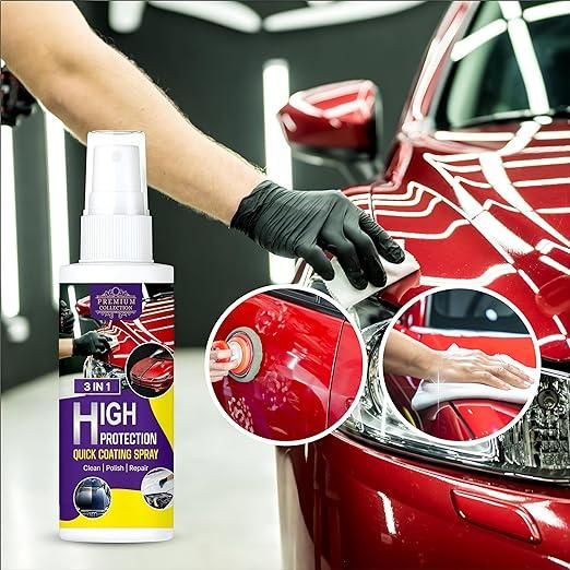 Polish Spray 3 in 1 High Protection Quick Car Coating Spray 200ml (Pack of 1) - DIGITAL HUB SHOP