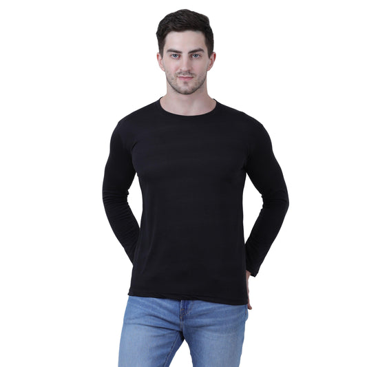 Cotton Blend Solid Full Sleeves T-Shirt - e8eaad-5Cotton Blend Solid Full Sleeves T-Shirtnull