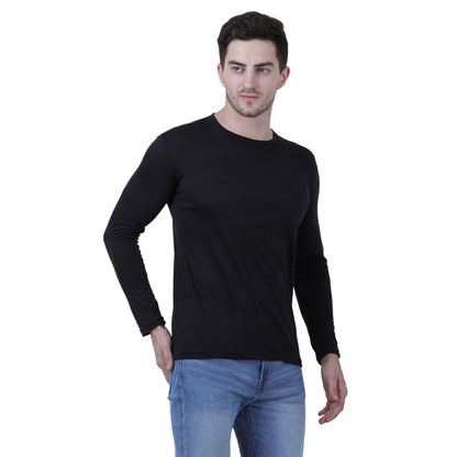 Cotton Blend Solid Full Sleeves T-Shirt - e8eaad-5Cotton Blend Solid Full Sleeves T-Shirtnull